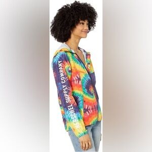 Herschel Supply Company Packable Windbreaker in Rainbow Tie Dye, Women’s Size M